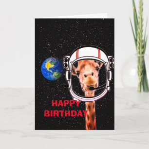 Carte Joyeuse Giraffe d'anniversaire dans l'Humour spati