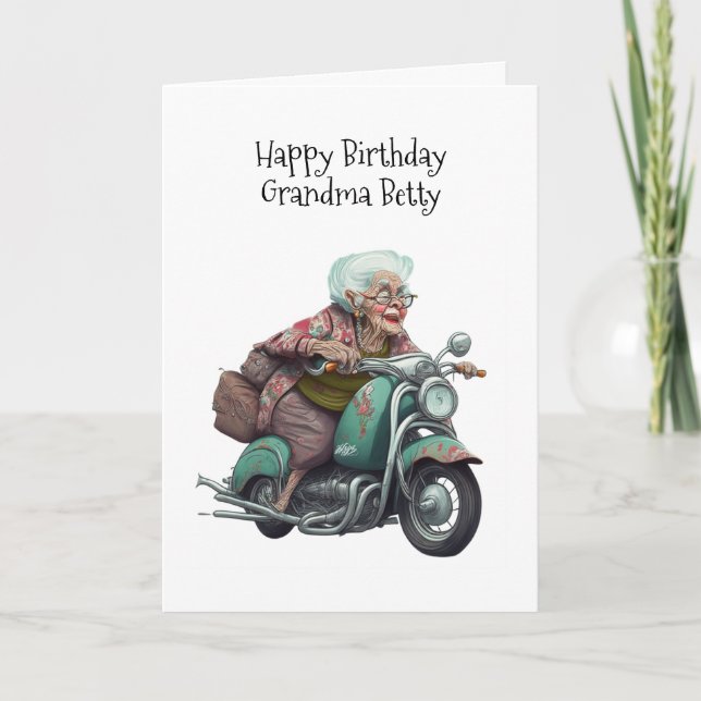 Carte Joyeuse grand-mère d'anniversaire personnalisée (Devant)