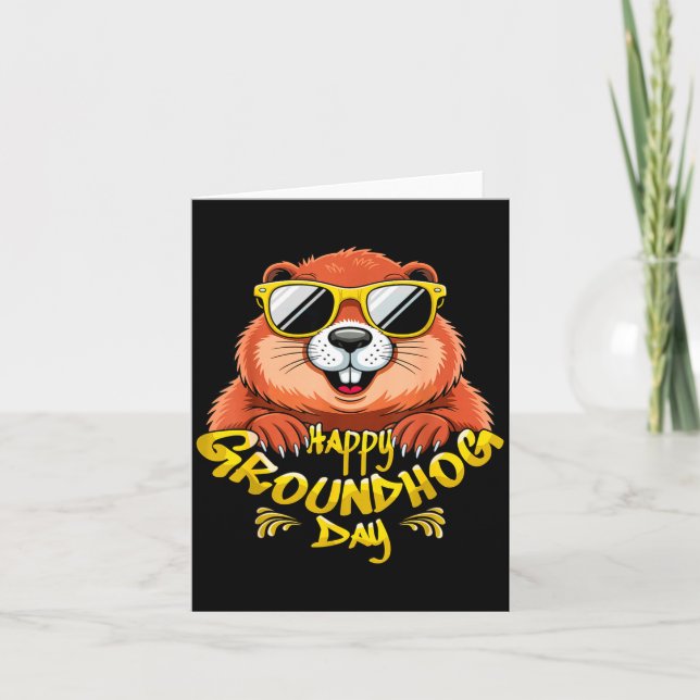 Carte Joyeuse journée de la marmotte Drôles de célibatai (Devant)