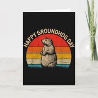 Joyeuse journée de la marmotte Rétro coucher de so