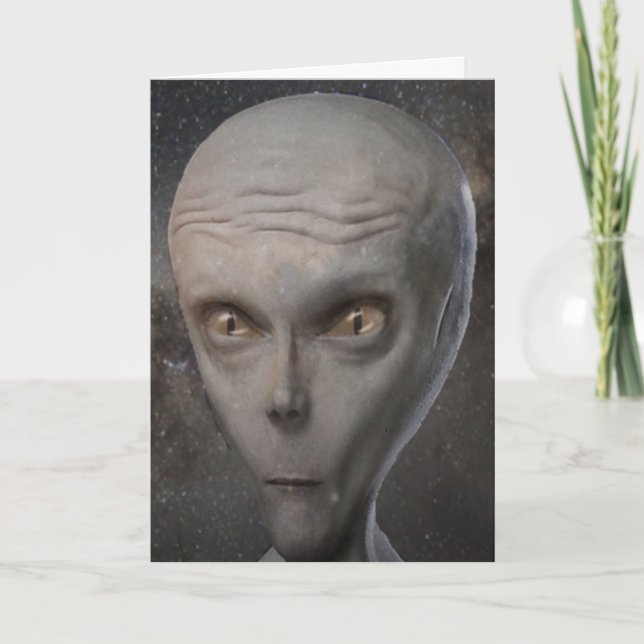 Carte Joyeuse Journée d'Enlèvement Extraterrestre - 20 m (Devant)