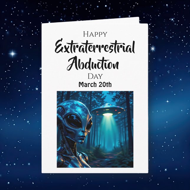 Carte Joyeuse Journée d'Enlèvement Extraterrestre - 20 m (Créateur téléchargé)