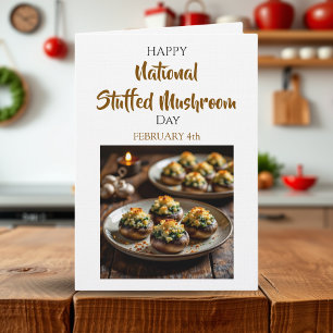 Carte Joyeuse journée des champignons farcis 4 février