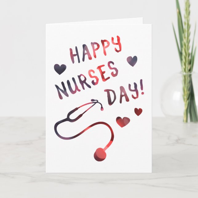 Carte joyeuse journée des infirmières BOKEH (Devant)