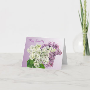 Carte Joyeuse journée des infirmières - Lilac flowers Ca