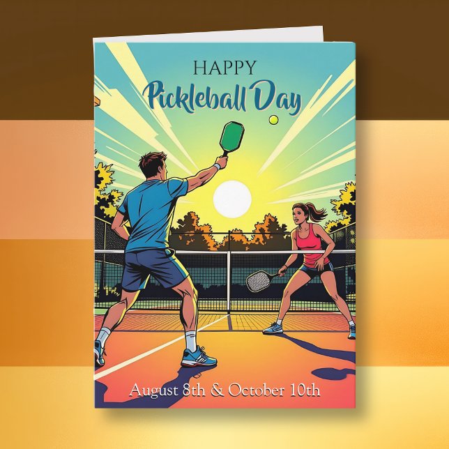 Carte Joyeuse Journée du Pickleball ! Fun Daily Holiday (Créateur téléchargé)