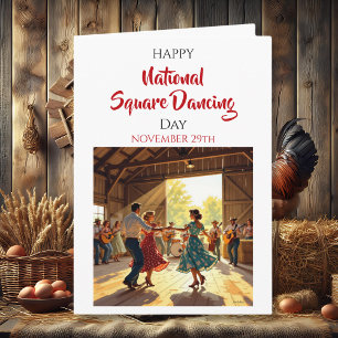 Carte Joyeuse Journée nationale de danse en carré 29 n