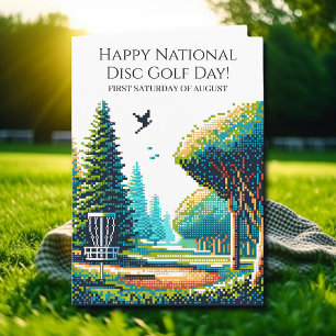 Carte Joyeuse Journée nationale de golf sur disque 