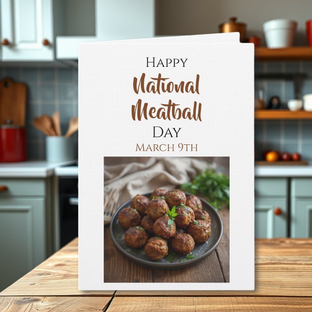 Carte Joyeuse Journée nationale de la boulette de viande (Créateur téléchargé)