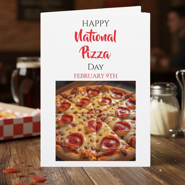 Carte Joyeuse Journée Nationale de la Pizza | 9 février (Créateur téléchargé)