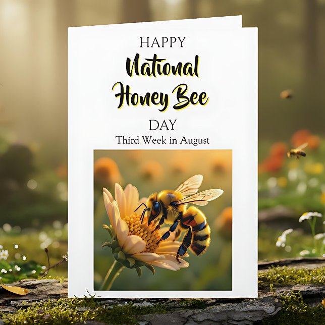 Carte Joyeuse Journée nationale de l'abeille à miel ! (Créateur téléchargé)