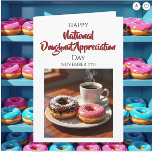Carte Joyeuse Journée nationale du beignet 5 novembre