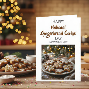 Carte Joyeuse Journée nationale du biscuit au gingembre