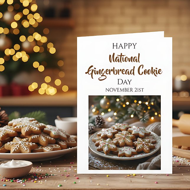Carte Joyeuse Journée nationale du biscuit au gingembre  (Créateur téléchargé)