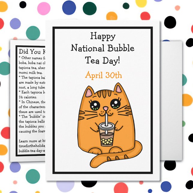 Carte Joyeuse Journée nationale du bubble tea - 30 avril (Créateur téléchargé)