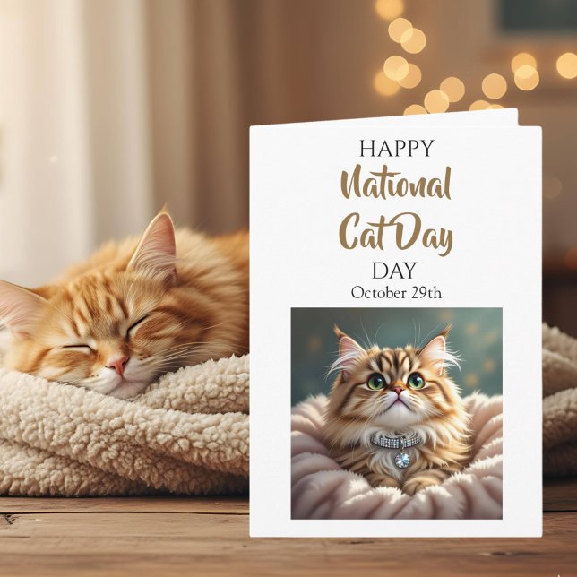 Carte Joyeuse Journée nationale du chat | 29 octobre (Créateur téléchargé)