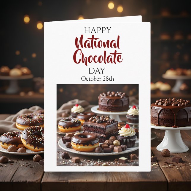 Carte Joyeuse Journée nationale du chocolat | 28 octobre (Créateur téléchargé)