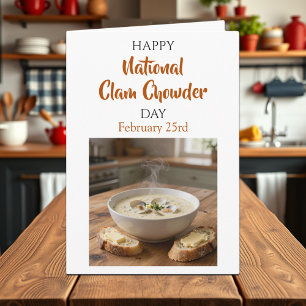 Carte Joyeuse Journée nationale du clam chowder 25 fév