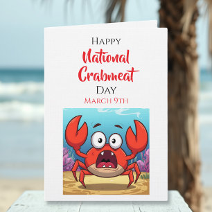 Carte Joyeuse Journée nationale du crabe 9 mars
