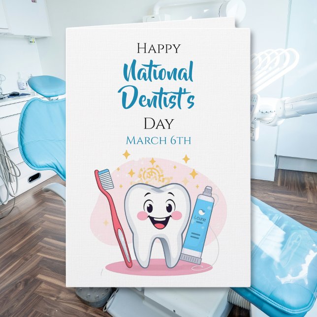 Carte Joyeuse Journée nationale du dentiste | 6 mars (Créateur téléchargé)
