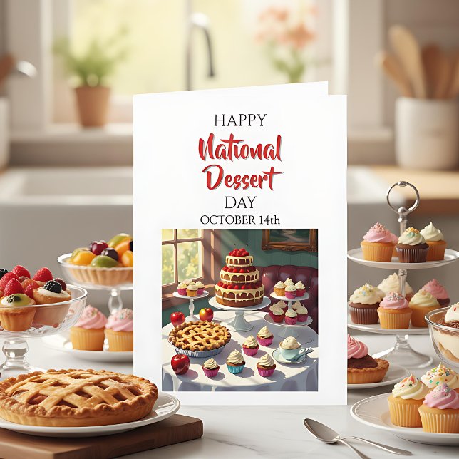 Carte Joyeuse Journée nationale du dessert | 14 octobre (Créateur téléchargé)