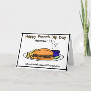 Carte Joyeuse Journée nationale du French Dip - 12 novem