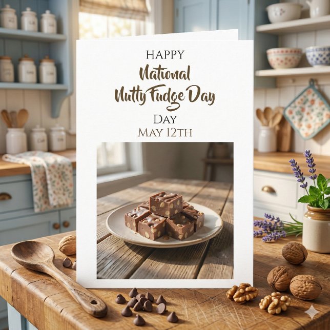 Carte Joyeuse Journée nationale du fudge aux noix | 12 m (Créateur téléchargé)