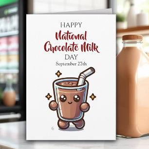 Carte Joyeuse Journée nationale du lait chocolaté