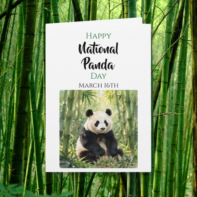 Carte Joyeuse Journée nationale du panda | 16 mars (Créateur téléchargé)