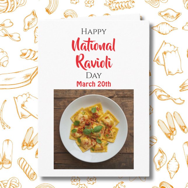 Carte Joyeuse Journée nationale du ravioli - 20 mars (Créateur téléchargé)