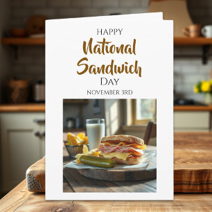 Carte Joyeuse Journée nationale du sandwich   3 novembre