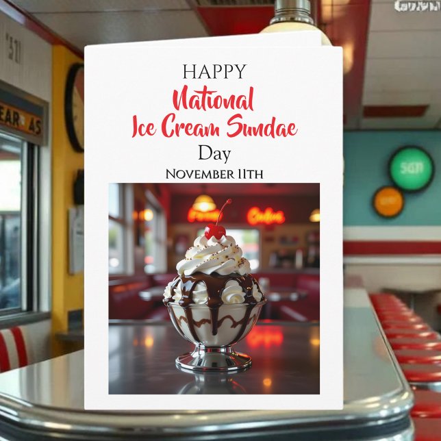Carte Joyeuse Journée nationale du sundae de glace | 11  (Créateur téléchargé)