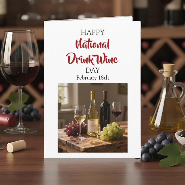 Carte Joyeuse Journée nationale du vin ! 18 février (Créateur téléchargé)