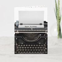 Joyeuse machine à écrire rétro Anniversaire
