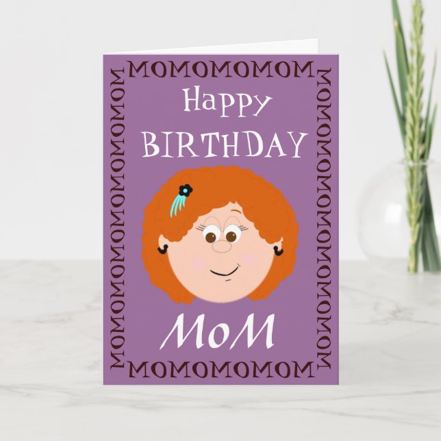 Carte Joyeuse maman d'anniversaire (fille) (Devant)