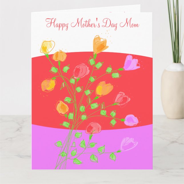 Carte Joyeuse maman de la fête des mères (Devant)