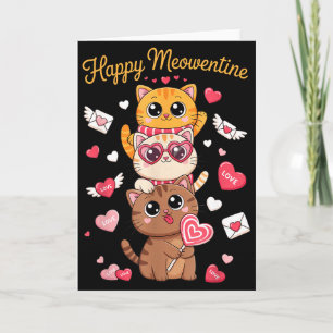 Carte Joyeuse Meowentines Mignonne Saint Valentin Amateu