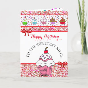 Carte Joyeuse nièce d'anniversaire, vous souhaitant une 