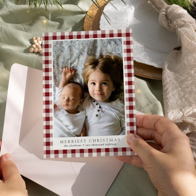 Carte Joyeuse Noël Plaid (Créateur téléchargé)