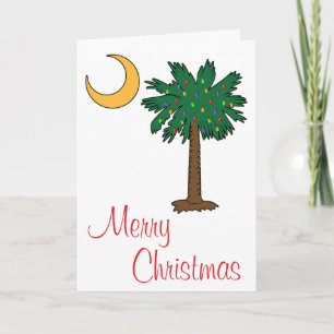 Carte Joyeuse Palmetto Moon de Noël