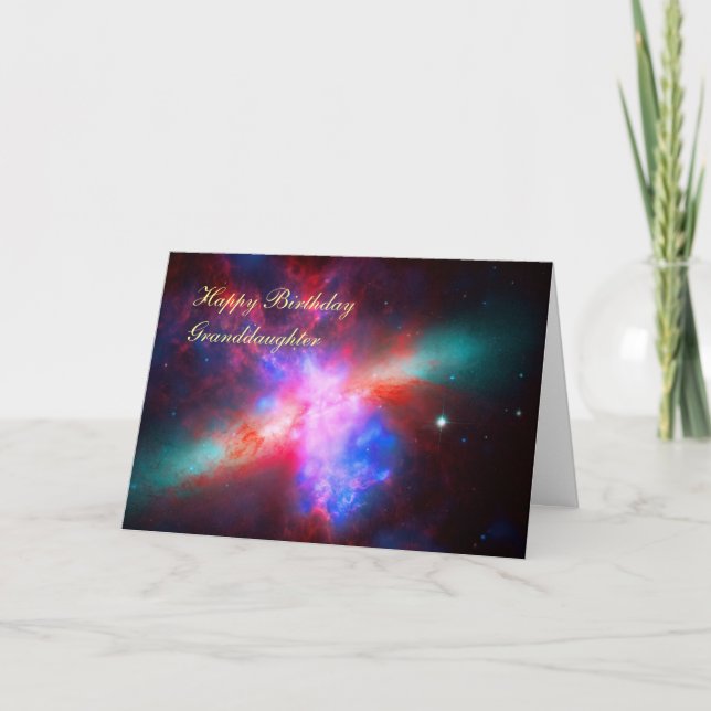 Carte Joyeuse petite-fille d'anniversaire - Cigar Galaxy (Devant)