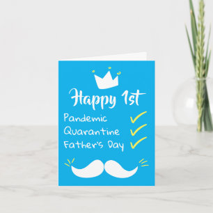 Carte Joyeuse première fête des pères pandémie quarantai