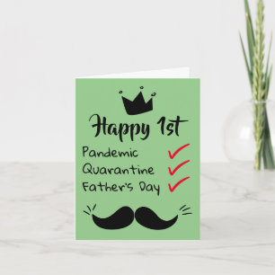 Carte Joyeuse première fête des pères pandémie quarantai