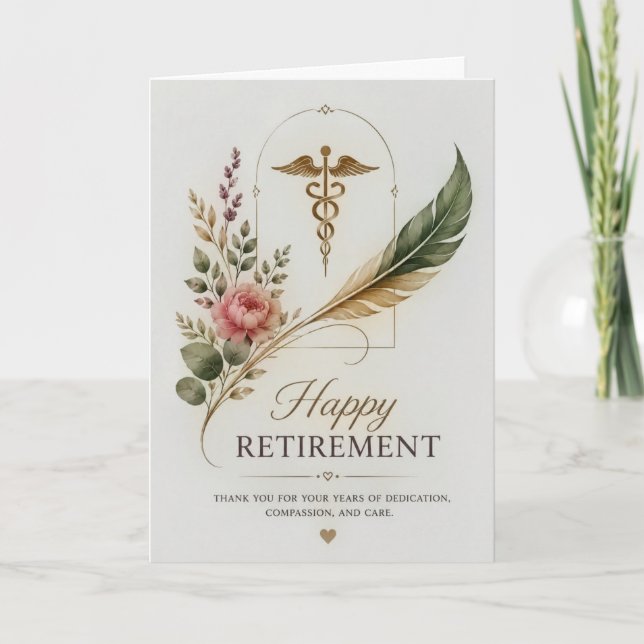 Carte Joyeuse Retraite Docteur Années De Soins (Devant)