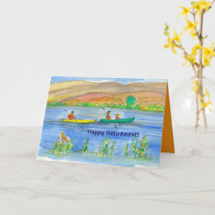Carte Joyeuse retraite en kayak en famille sur le lac