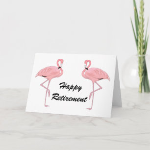 Carte Joyeuse retraite flamants roses classiques