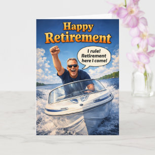 Carte Joyeuse retraite, je vais prendre ma retraite ici.