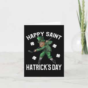 Carte Joyeuse Saint Hatricks Day Saint-Patrick Hockey L