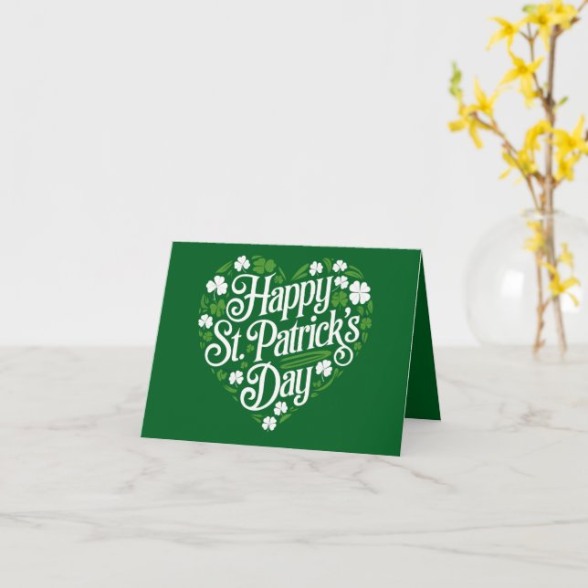 Carte Joyeuse Saint-Patrick  (Fleur jaune)