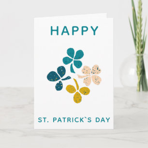 Carte Joyeuse Saint-Patrick Clover Dessin de trèfle